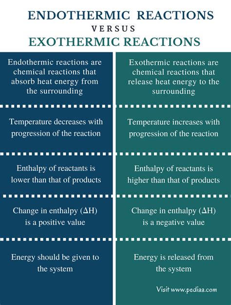 Examples of Exothermic and Endothermic Reactions